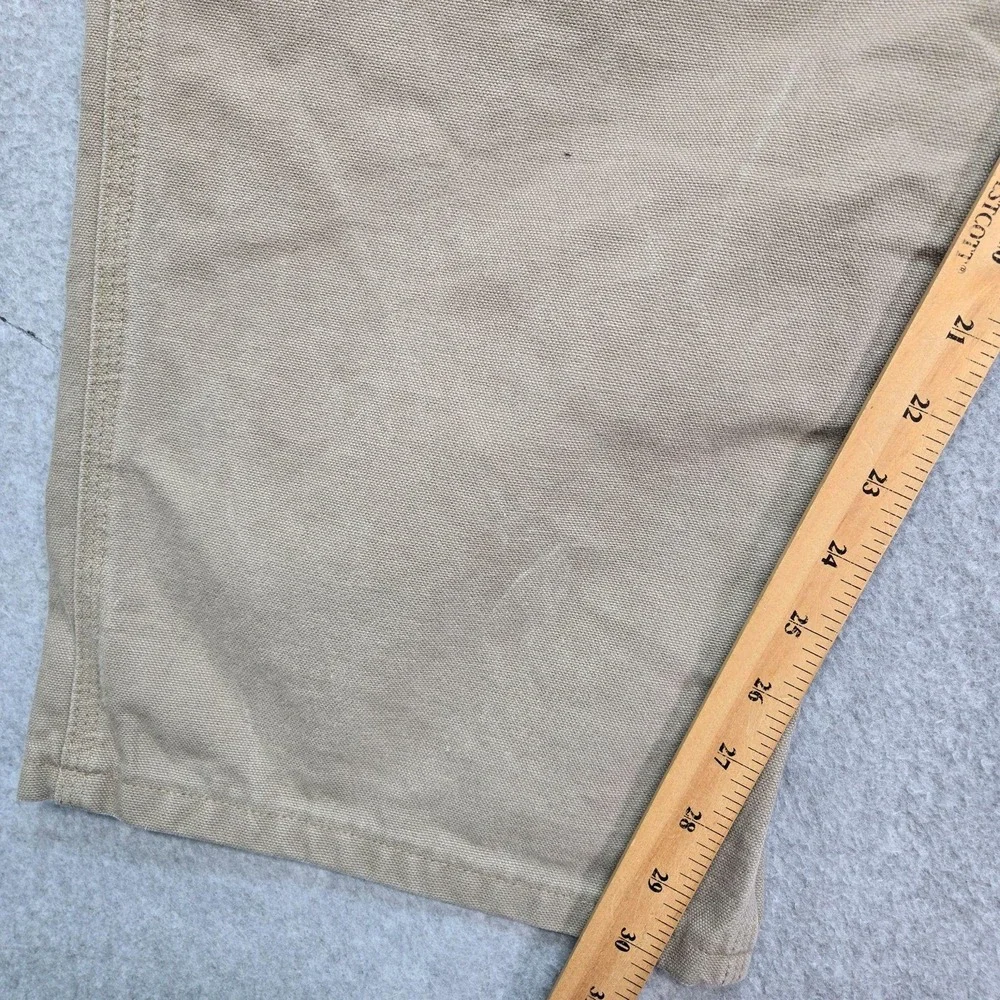 Carhartt Pants Mens 46x30 Beige Carpenter Canvas Relaxed Workwear Pockets